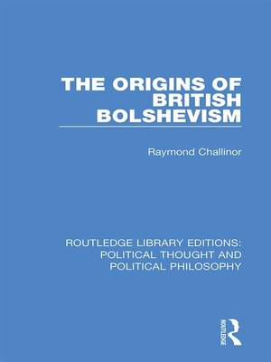 cover image of The Origins of British Bolshevism